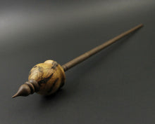 Load image into Gallery viewer, Cauldron spindle in redbud burl and walnut