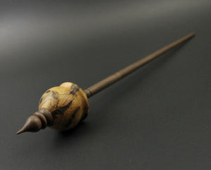 Cauldron spindle in redbud burl and walnut