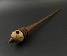 Load image into Gallery viewer, Wee folk spindle in Karelian birch and walnut