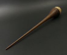 Load image into Gallery viewer, Wee folk spindle in Karelian birch and walnut