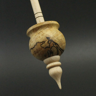 Cauldron spindle in spalted maple and curly maple