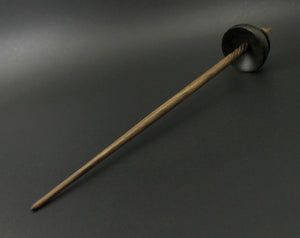 Tibetan style spindle in bog oak and walnut