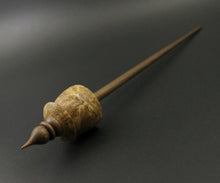 Load image into Gallery viewer, Teacup spindle in maple burl and walnut