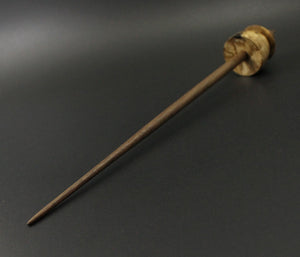 Teacup spindle in maple burl and walnut