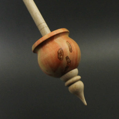 Cauldron spindle in flame box elder and curly maple