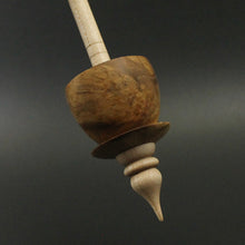 Load image into Gallery viewer, Teacup spindle in amboyna burl and curly maple