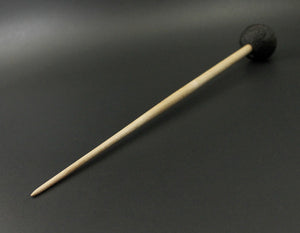 Sheep support spindle in African blackwood and curly maple