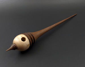 Birdhouse spindle in birdseye maple and walnut