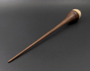 Birdhouse spindle in birdseye maple and walnut