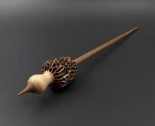 Load image into Gallery viewer, Morel mushroom support spindle in maple and walnut