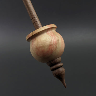 Cauldron spindle in flame box elder and walnut