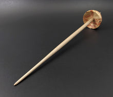 Load image into Gallery viewer, Tibetan style spindle in flame box elder burl and curly maple