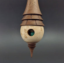 Load image into Gallery viewer, Birdhouse spindle in birdseye maple and walnut