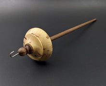 Load image into Gallery viewer, Drop spindle in elm burl and walnut