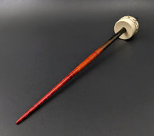 Load image into Gallery viewer, Cauldron spindle in holly and hand dyed curly maple