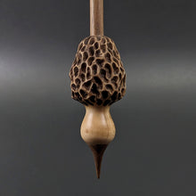 Load image into Gallery viewer, Morel mushroom support spindle in maple and walnut