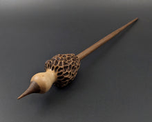 Load image into Gallery viewer, Morel mushroom support spindle in maple and walnut