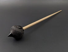 Load image into Gallery viewer, Sheep support spindle in African blackwood and curly maple