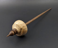 Load image into Gallery viewer, Tibetan style spindle in flame box elder burl and walnut