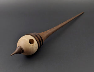 Birdhouse spindle in birdseye maple and walnut