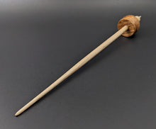 Load image into Gallery viewer, Cauldron spindle in amboyna burl and curly maple