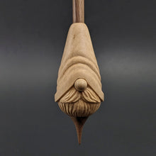 Load image into Gallery viewer, Gnome support spindle in maple and walnut (&lt;font color=&quot;red&quot;&lt;b&gt;RESERVED&lt;/b&gt;&lt;/font&gt; for Monique)