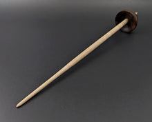 Load image into Gallery viewer, Tibetan style spindle in walnut burl and curly maple