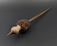 Load image into Gallery viewer, Morel mushroom support spindle in maple and walnut
