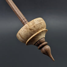 Load image into Gallery viewer, Tibetan style spindle in Karelian birch and walnut