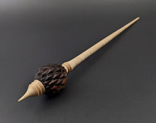 Load image into Gallery viewer, Dragon egg bead spindle in cocobolo and curly maple