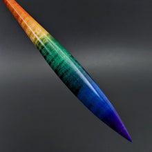 Load image into Gallery viewer, Phang spindle in hand dyed curly maple