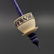 Load image into Gallery viewer, Teacup spindle in holly and hand dyed curly maple