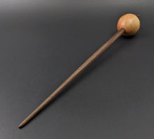 Load image into Gallery viewer, Egg bead spindle in flame box elder and walnut