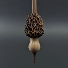 Load image into Gallery viewer, Morel mushroom support spindle in maple and walnut