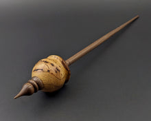 Load image into Gallery viewer, Cauldron spindle in redbud burl and walnut
