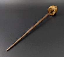 Load image into Gallery viewer, Cauldron spindle in redbud burl and walnut