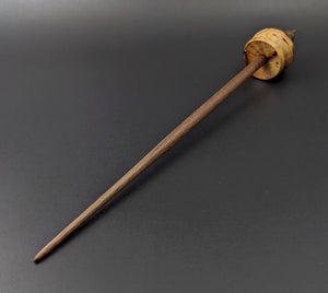 Cauldron spindle in redbud burl and walnut