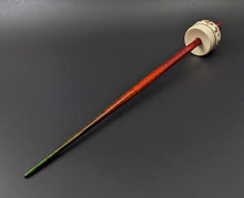 Load image into Gallery viewer, Cauldron spindle in holly and hand dyed curly maple