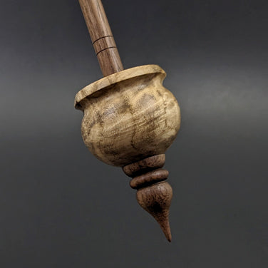 Cauldron spindle in spaltted hackberry and walnut