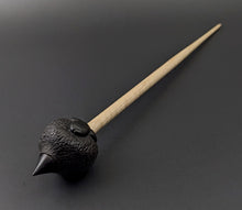 Load image into Gallery viewer, Sheep support spindle in African blackwood and curly maple
