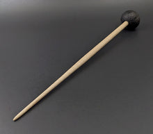 Load image into Gallery viewer, Sheep support spindle in African blackwood and curly maple