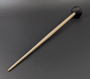 Sheep support spindle in African blackwood and curly maple