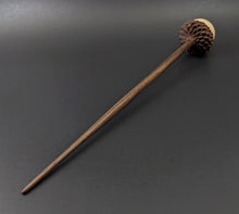 Load image into Gallery viewer, Acorn support spindle in birdseye maple and walnut
