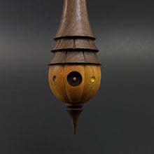 Load image into Gallery viewer, Pumpkin wee folk spindle in osage orange and walnut