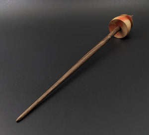 Teacup spindle in flame box elder and walnut