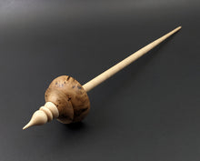 Load image into Gallery viewer, Tibetan style spindle in elm burl and curly maple