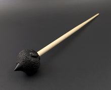 Load image into Gallery viewer, Sheep support spindle in African blackwood and curly maple