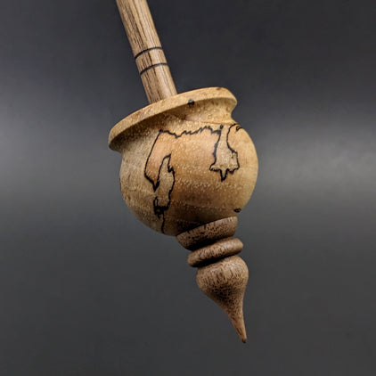 Cauldron spindle in spalted maple and walnut