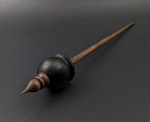 Load image into Gallery viewer, Cauldron spindle in bog oak and walnut