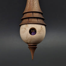 Load image into Gallery viewer, Birdhouse spindle in birdseye maple and walnut